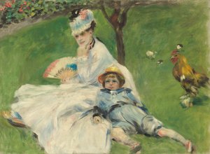 Madame Monet und ihr Sohn von Pierre Auguste Renoir
