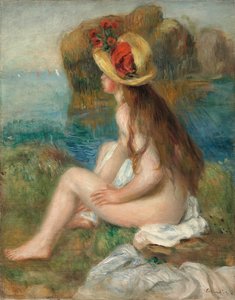Akt mit Strohhut am Meer, 1892