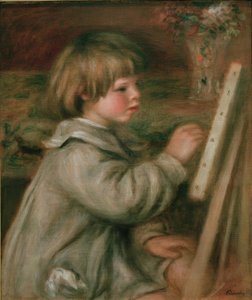 Porträt von Claude Renoir beim Malen