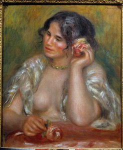 Porträt von Gabrielle mit Rose von Pierre Auguste Renoir