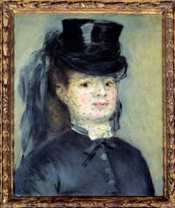 Porträt von Madame Darras, geborene Henriette Oudiette, Ehefrau von Kapitän Paul Darras (Studie für die Amazone von 1873) von Pierre Auguste Renoir