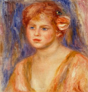 Porträt eines jungen Mädchens von Pierre Auguste Renoir