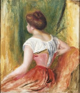 Sitzende junge Frau