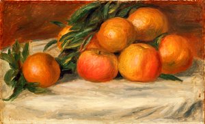 Stillleben mit Äpfeln und Orangen