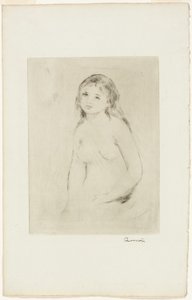 Studie für eine weibliche Badende von Pierre Auguste Renoir