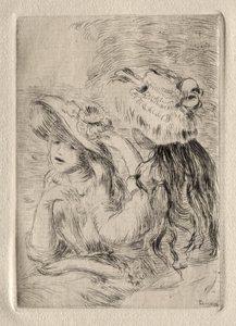 Die Hutnadel (Berthe Morisots Tochter und ihre Cousine), 1. Platte von Pierre Auguste Renoir