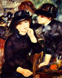 Zwei Mädchen in Schwarz