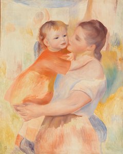 Wäscherin und Kind von Pierre Auguste Renoir