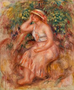 Träumende Frau von Pierre Auguste Renoir