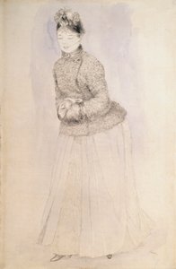 Frau mit Muff, um 1883-1884