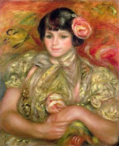 Frau mit einer Rose