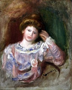 Frau mit dem Kopf in der Hand, ca. 1907 von Pierre Auguste Renoir