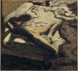 Schlafende Frau auf einem Bett, oder Die Träge