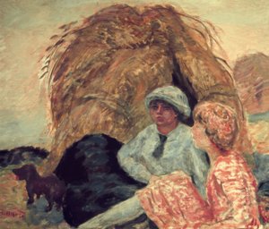 Der Heuhaufen (Madame Marthe Bonnard und ihre Freundin) von Pierre Bonnard
