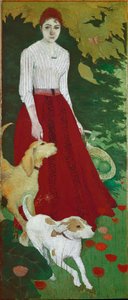 Fräulein Andree Bonnard und ihre Hunde