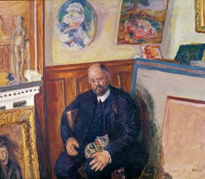 Porträt von Ambroise Vollard (1868-1939) mit seiner Katze, ca. 1924