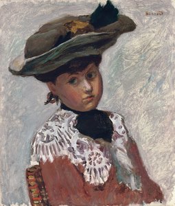 Porträt einer jungen Frau oder Der Hut, ca. 1905 von Pierre Bonnard