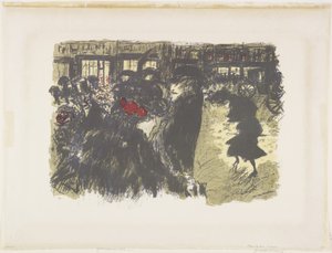 Platz bei Nacht von Pierre Bonnard