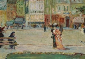Straßenszene, Avenue Clichy, Paris von Pierre Bonnard