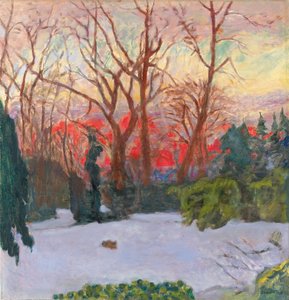 Der Garten unter Schnee, Sonnenuntergang; Le Jardin sous la Neige, Soleil Couchant, ca. 1910