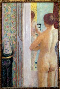 Die Toilette: Frau nackt von hinten