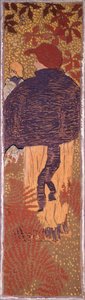 Frau in einem Umhang, eines von vier Paneelen der Frauen im Garten, 1891 von Pierre Bonnard