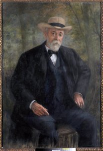 Porträt des Präsidenten des Rates Henri Brisson (1835-1912) in seinem Garten in Montmorency von Pierre Carrier Belleuse
