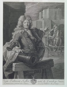 Porträt von Jean-Balthasar Keller von Pierre Drevet