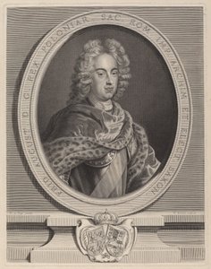 Friedrich August III., König von Polen von Pierre Drevet, after François de Troy