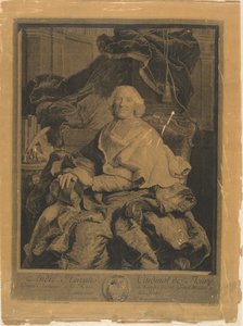 André Hercules, Kardinal de Fleury von Pierre Drevet, after Hyacinthe Rigaud
