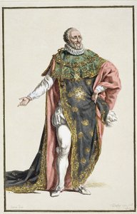 Henri IV. (1553-1610) König von Frankreich, aus Receuil des Estampes, representant les Rangs et les Dignites, suivant le Costume de toutes les Nations existantes, veröffentlicht 1780 von Pierre Duflos