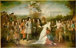 Präsentation des Plans des Royal Hote des Invalides an Louis XIV. durch den Marquis de Louvois