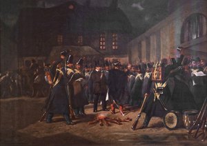 Versammlung der Nationalgarde während des Staatsstreichs vom 2. Dezember 1851 von Pierre Eugène Lacoste