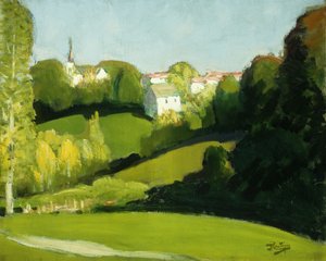 Landschaft, Licht und Schatten, ca. 1920 von Pierre Eugene Montezin
