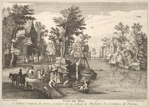 See Hafen Port de Mer nach dem Gemälde in der Sammlung von Madame la Comtesse de Verrue von Pierre Francois Beaumont