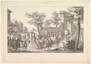 Tafel der Modeporträts, 1760-61 von Pierre Francois Courtois