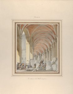 La Halle aux Blés, Innenansicht von Pierre Francois Leonard Fontaine