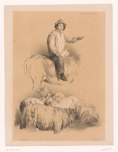 Studien eines Hirten und einer Schafherde von Pierre Frédéric Lehnert