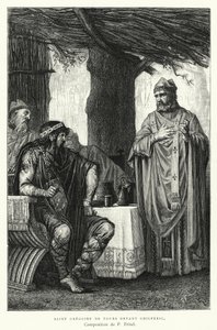 Saint Gregoire De Tours Devant Chilperic (Gravur)