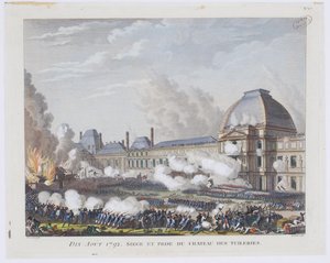 Der Sturm auf den Tuilerienpalast am 10. August 1792, ca. 1800 von Pierre Gabriel Berthault