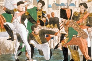 Napoleon I. verwundet in Regensburg (1809) von Pierre Gautherot