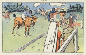 Ein Polospiel. Illustration für Le Rire