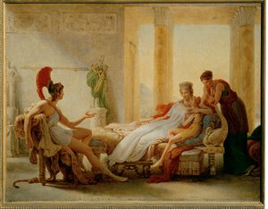 Aeneas und Dido, Skizze für ein größeres Ölbild
