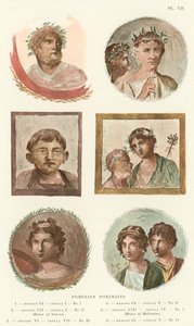 Pompejanische Porträts (Farblithografie)
