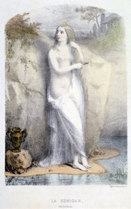 La Korrigan, bretonische Fee - in "Les femmes mythologiques", von Mery und Foelix, ill. von G. Staal, ed. von Gouet von Pierre Gustave Eugene Staal