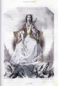 Die Fee - in „Die mythologischen Frauen“, Zeichnungen von G. Staal, von Mery und dem Cte Foelix, Ed. G. de Gouet von Pierre Gustave Eugene Staal