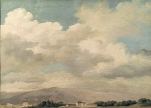 Studie des Himmels am Quirinal (Öl auf Papier auf Karton montiert)