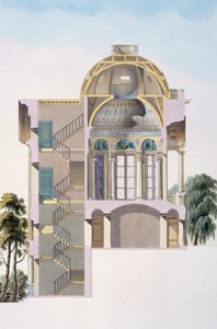 Querschnitt des Pavillons von Hingene, in der Nähe von Antwerpen, aus 