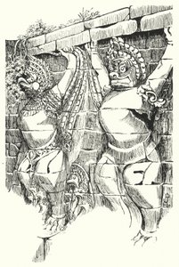 Garudas, Elefantenterrasse (Gravur)