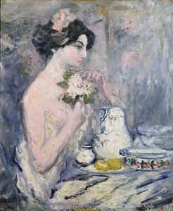 Frau mit einem Blumenstrauß von Pierre Laprade